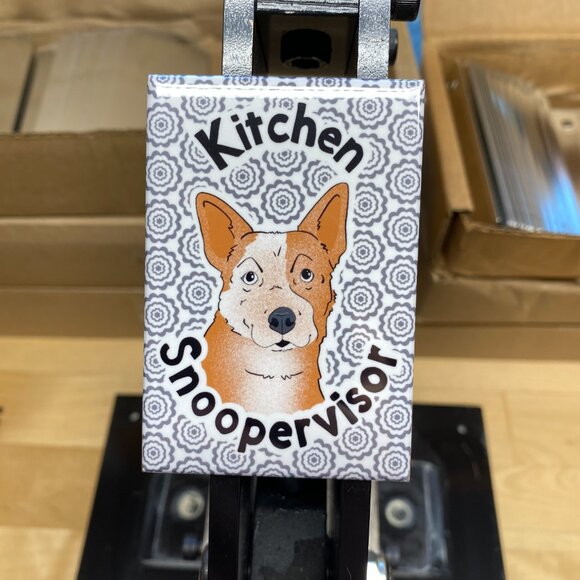 Australian Cattle Dog Kitchen Snoopervisor Magnet, Handmade 2x3" Gift - Picture 8 of 8